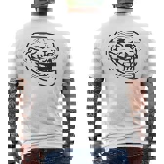 トロールフェイス メンズTシャツ バックプリント - Kawaiitshirt