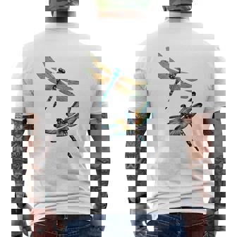 トンボ、飛ぶ昆虫のトンボ、トンボ。 メンズTシャツ バックプリント - Kawaiitshirt