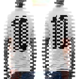 ナンバー10 メンズTシャツ バックプリント - Kawaiitshirt