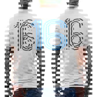 ナンバー16シャツ レトロユニフォーム ヨーロッパスタイル バックプリントジャージ メンズTシャツ バックプリント - Kawaiitshirt