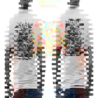 ニューイヤードラゴン ジョイフルドラゴン 旧正月のお祭り メンズTシャツ バックプリント - Kawaiitshirt