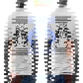 ネイティブアメリカン カルチャー ココペリ ミュージシャンボーダー 1 楽しい メンズTシャツ バックプリント - Kawaiitshirt