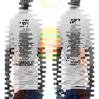 ノベルティ ハンバーガーデー フローズン加工 ミール愛好家 フライドポテト メンズTシャツ バックプリント - Kawaiitshirt