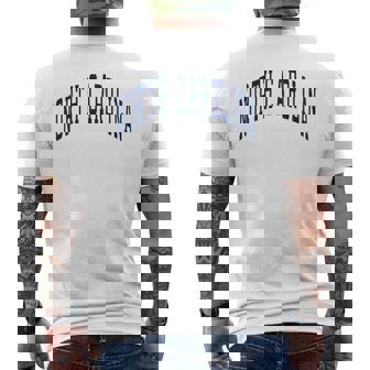 ノースカロライナ代表チームのスタイル ネイビーテキスト 長袖tシャツ メンズTシャツ バックプリント - Kawaiitshirt