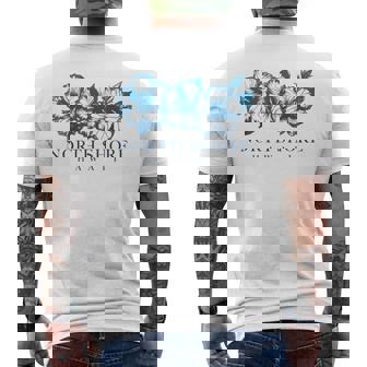 ノースショア ハワイ アロハ ハワイアン ハイビスカス サーファー ヴィンテージ メンズTシャツ バックプリント - Kawaiitshirt