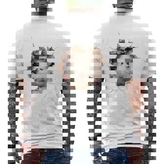 ハムスター アニマルプリント グラフィック ポートレート 顔 ハムスター メンズTシャツ バックプリント - Kawaiitshirt