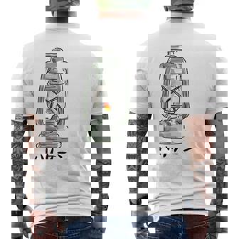 ハリケーンランタンtシャツ白 メンズTシャツ バックプリント - Kawaiitshirt