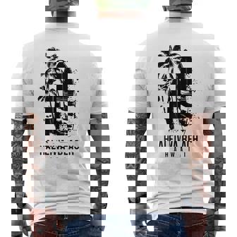 ハレイワ ビーチ ハワイ サーフィン ビンテージ サーフィン サーファー メンズTシャツ バックプリント - Kawaiitshirt