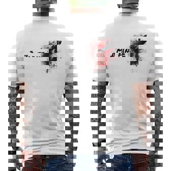 ハロウィンホラー血染み傷＆血傷元気です メンズTシャツ バックプリント - Kawaiitshirt