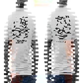 ハローキティ Usデザイン カオ メガネ メンズTシャツ バックプリント - Kawaiitshirt