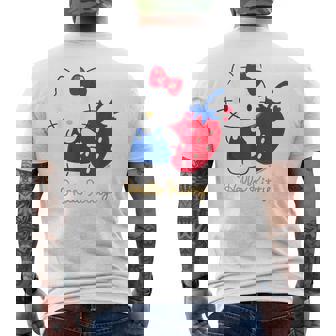 ハローキティ いちご ライトカラー メンズTシャツ バックプリント - Kawaiitshirt