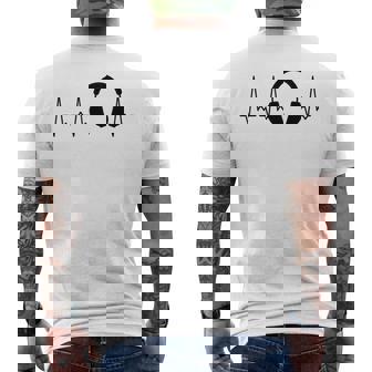 ハートビートヘッドホン メンズTシャツ バックプリント - Kawaiitshirt