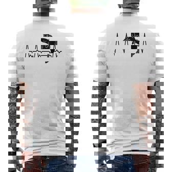 ハートビート魚 メンズTシャツ バックプリント - Kawaiitshirt