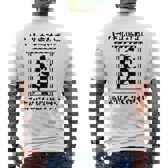 ハードルは高ければ高いほどくぐりやすい ネタ ことわざ 慣用句 ジョーク ギャグ ダジャレ ツッコミ パンダ おもしろ メンズTシャツ バックプリント - Kawaiitshirt