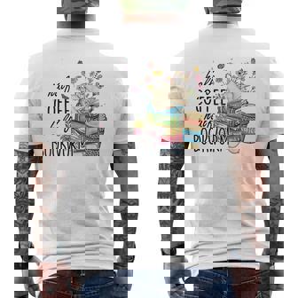 ハーフコーヒー ハーフブックワーム 読書本 コーヒーカップ メンズTシャツ バックプリント - Kawaiitshirt