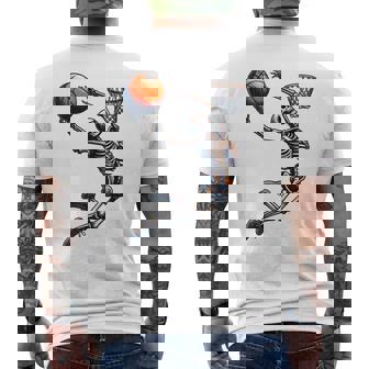 バスケットボール スケルトン ハロウィン 男性 男の子 バスケットボール ハロウィン メンズTシャツ バックプリント - Kawaiitshirt