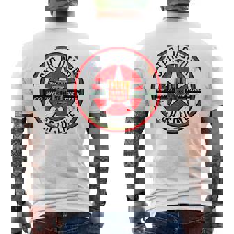 バックプリントのみ レトロ ビンテージ ガソリンスタンド スター モーター オイルカー メンズTシャツ バックプリント - Kawaiitshirt