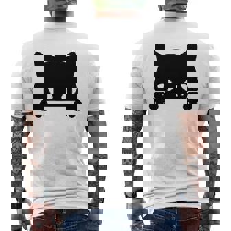 バッグの中に隠れているかわいい黒猫 猫好き 猫飼い 猫 ネコ ねこくろねこ好き 面白い サプライズ ギフト メンズTシャツ バックプリント - Kawaiitshirt