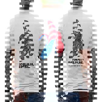 バナナ アメリカ国旗 パトリオット アメリカ パーティー ファニー フルーツ リパブリック メンズTシャツ バックプリント - Kawaiitshirt