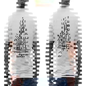 バルセロナ サグラダ ファミリア スペイン お土産 メンズTシャツ バックプリント - Kawaiitshirt