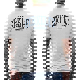 バークレーカリフォルニアカリフォルニアカレッジユニバーシティスタイル ネイビー メンズTシャツ バックプリント - Kawaiitshirt