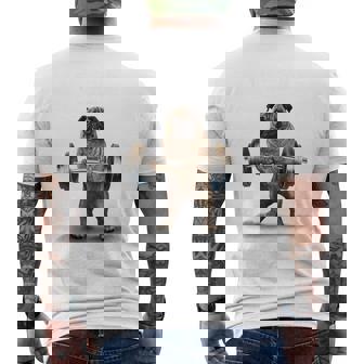 パグ の 筋トレ ついてこれないなら家に帰れ いぬ 犬 メンズTシャツ バックプリント - Kawaiitshirt