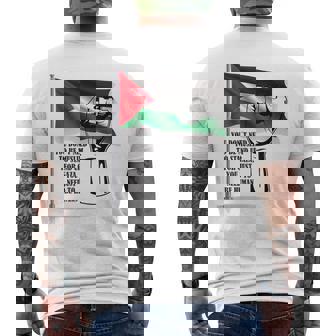 パレスチナフリーパレスチナフリーガザパレスチナ国旗 メンズTシャツ バックプリント - Kawaiitshirt