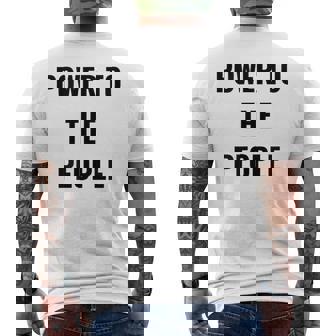 パワー・トゥ・ザ・ピープル メンズTシャツ バックプリント - Kawaiitshirt