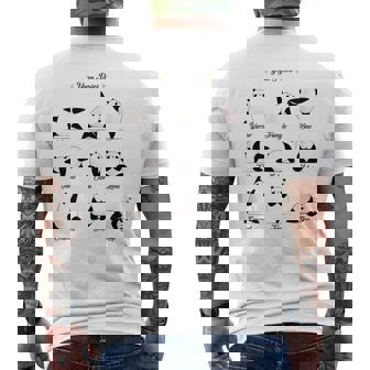 パンダヨガポーズ、パンダは異なるヨガポジションを作ります。 メンズTシャツ バックプリント - Kawaiitshirt