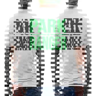 パークレンジャーパークランドワイルドライフフォレスト法執行機関 メンズTシャツ バックプリント - Kawaiitshirt