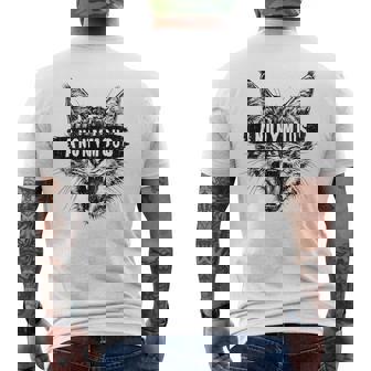 ヒップホップ Y2k Hip Hop Cat ヴィンテージ レトロ エッジの効いたバックプリント ストリートウェア 猫 メンズTシャツ バックプリント - Kawaiitshirt