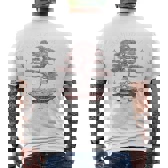 ヒップホップ アーバン ヴィンテージ エッジの効いた Y2k バックプリント ストリートウェア 盆栽 メンズTシャツ バックプリント - Kawaiitshirt