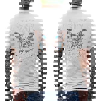 バックプリント ヒップホップ ストリートウェア レトロ Y2k Hip Hop ビンテージ モス バタフライ メンズTシャツ バックプリント - Kawaiitshirt