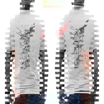 ヒップホップ ヴィンテージ エッジー アーバン Y2k バックプリント ストリートウェア エンジェル メンズTシャツ バックプリント - Kawaiitshirt