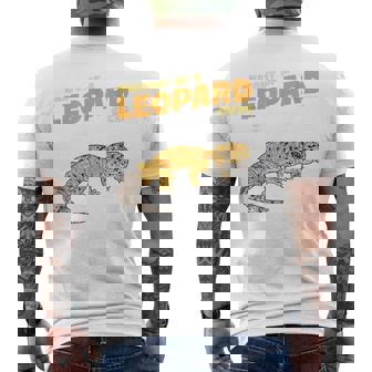 ヒョウ爬虫類ヤモリの解剖学 メンズTシャツ バックプリント - Kawaiitshirt