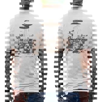 ビンテージ Ufo カウボーイ キャット メンズTシャツ バックプリント - Kawaiitshirt