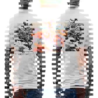 ビンテージ カウボーイ ロデオ ブロンコ ウエスタン 乗馬 カントリー メンズ メンズTシャツ バックプリント - Kawaiitshirt