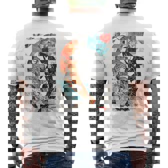 ビンテージ グラフィティ 錦鯉 魚 鯉 長袖tシャツ メンズTシャツ バックプリント - Kawaiitshirt