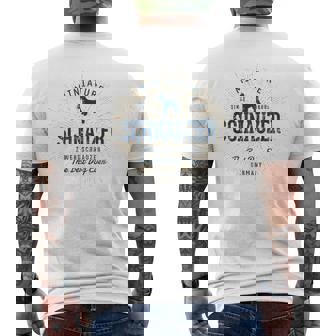 ビンテージ ミニチュア・シュナウザー レトロ メンズTシャツ バックプリント - Kawaiitshirt