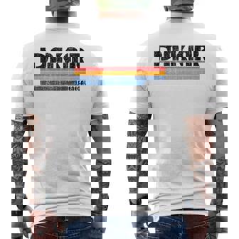 ビンテージ70年代80年代スタイルのダカール、セネガル。 メンズTシャツ バックプリント - Kawaiitshirt