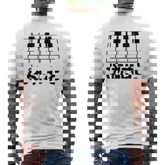 ピアニスト・ピアノ・音楽好きの為の メンズTシャツ バックプリント - Kawaiitshirt