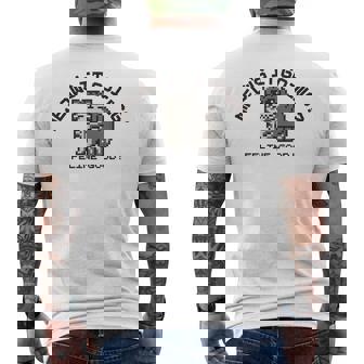 ピクセル アニマルズ マヌルネコ Manul Pallas's Cat 黒フォント メンズTシャツ バックプリント - Kawaiitshirt