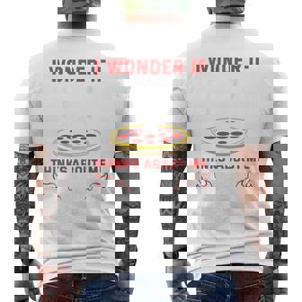 バックプリント ピザも私のことを考えているのかな メンズTシャツ バックプリント - Kawaiitshirt