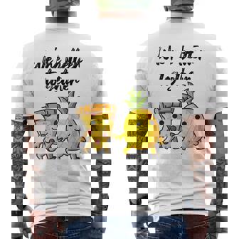 ピザハワイパイナップルピザイートピザ＆パイナップル メンズTシャツ バックプリント - Kawaiitshirt