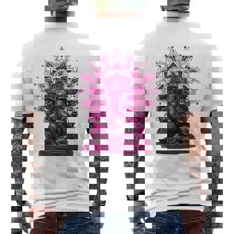 ピンク 象 ヒンドゥー教 ガネーシャ オーナメント メンズTシャツ バックプリント - Kawaiitshirt