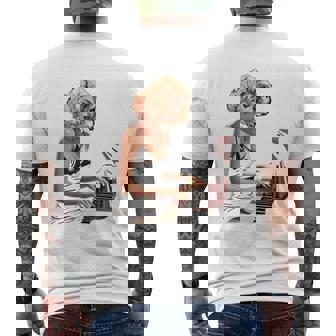 ピンナップガール ピアノ ピアニスト ヴィンテージ 長袖tシャツ メンズTシャツ バックプリント - Kawaiitshirt