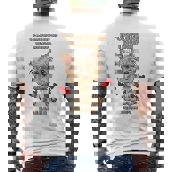 ファニーヨークシャーテリアtシャツ メンズTシャツ バックプリント - Kawaiitshirt