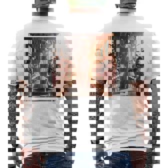 ファンタジー表彰台 美しい猫 長袖tシャツ メンズTシャツ バックプリント - Kawaiitshirt