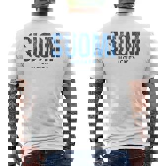 フィンランド スオミ ホッケー アンティーク調 ヴィンテージ レトロ メンズTシャツ バックプリント - Kawaiitshirt