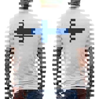 フィンランド国旗 ノルディック クロス メンズTシャツ バックプリント - Kawaiitshirt